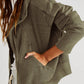 Ladies Zipper Open Hooded Daily Jacket