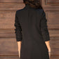 SOLID RUCHED SLEEVE BOYFRIEND BLAZER