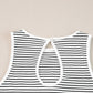 Striped Print Ribbed Knit Sleeveless Top