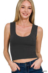 Double Layered Cropped Tank Top
