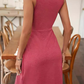 Twisted Bust V Neck Sleeveless Dress
