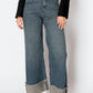 TUMMY CONTROL HIGH RISE CUFFED WIDE LEG JEANS