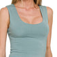 Double Layered Cropped Tank Top