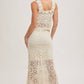SHEER CROCHET SLEEVELESS SQAURE NECK TOP