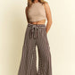 STRIPE WIDE LEG PANTS