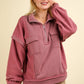 Contrast Henley Sweatshirt