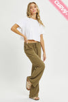 LINEN- BLEND PULL-ON-PANTS