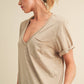 Zoie V-Neck Short Sleeve Top