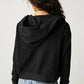 Ladies Zipper Open Hooded Daily Jacket