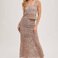 SHEER CROCHET SLEEVELESS SQAURE NECK TOP