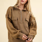 Contrast Henley Sweatshirt