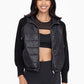 Nylon & Knit Zip-up Hoodie Jacket image 0