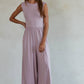 Sleeveless Open Back Jumpsuit