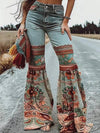 Flared Floral Jeans