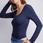 Long Sleeve Square Neckline Yoga BodySuit