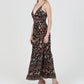 V NECK TWIST FRONT MAXI DRESS WITH CUTOUT