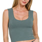 Double Layered Cropped Tank Top