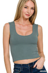 Double Layered Cropped Tank Top