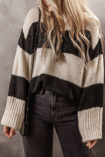Curvy Color Block Sweater