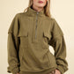 Contrast Henley Sweatshirt