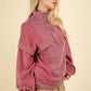 Contrast Henley Sweatshirt