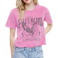 Free Bird Vintage Graphic Crop Tee