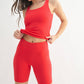 Lycra-Blend Square Neck Active Tank