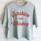 SUNSHINE AND WHISKEY GRAPHIC LONG CROP TOP