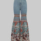Flared Floral Jeans