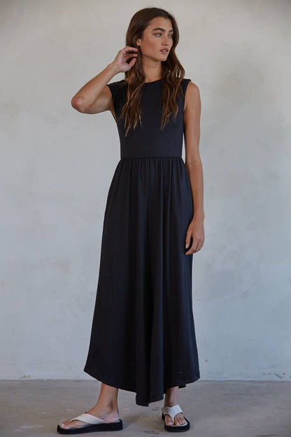 Sleeveless Open Back Jumpsuit