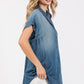 Washed Denim Short Sleeve Shirt