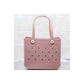 Summer Rubber Tote Solid Color Jelly Beach Bags