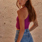 Seamless Sleeveless Halter Neck Top