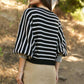 Stripe Puff Sleeve Sweater