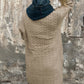 Vintage Style Denim Patchwork Hooded Knit Cardigan