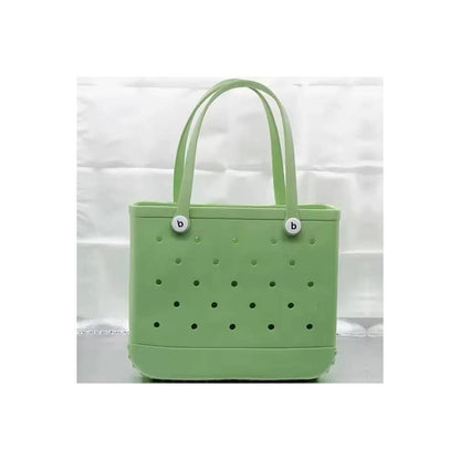 Summer Rubber Tote Solid Color Jelly Beach Bags