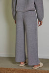 Knit Sweater Ribbed Wide Leg Waist Banded Pants