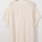 Waffle Exposed Seam Detail Plus Size Short Sleeve Top