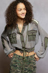 Grey Multi Crochet with Patch