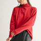Pima Cotton Slouchy Turtleneck